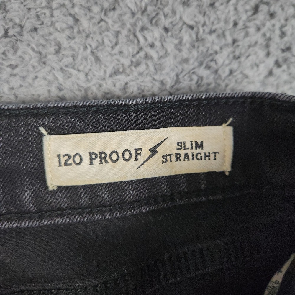 Moonshine Spirit 120 Proof Slim Straight Black 5 Pocket Stretch Jeans Mens 38x32 - Picture 4 of 11